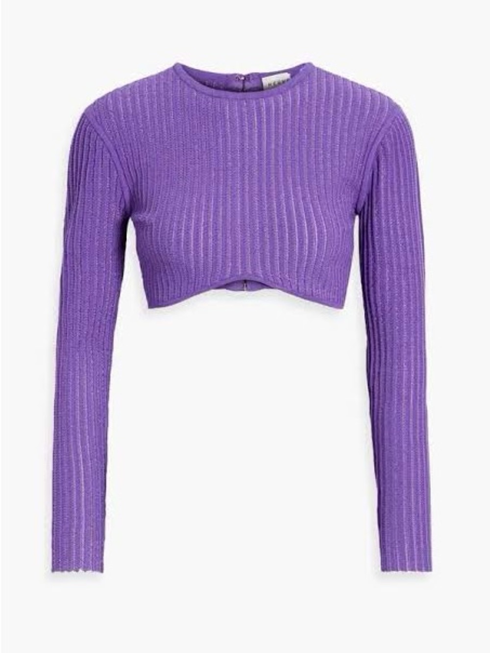 HERVE LEGER 
Cropped Ribbed-Knit Top
$1,150 XS NEW